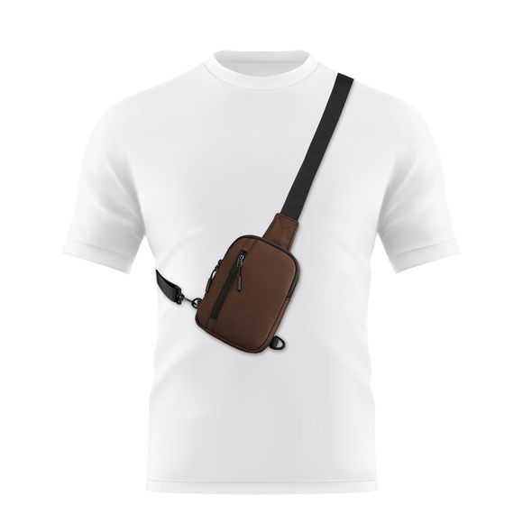 Mens Mini Sling Bag Chest Shoulder Bag Crossbody Phone Holder With Uwu :^) - Picture 1 of 9